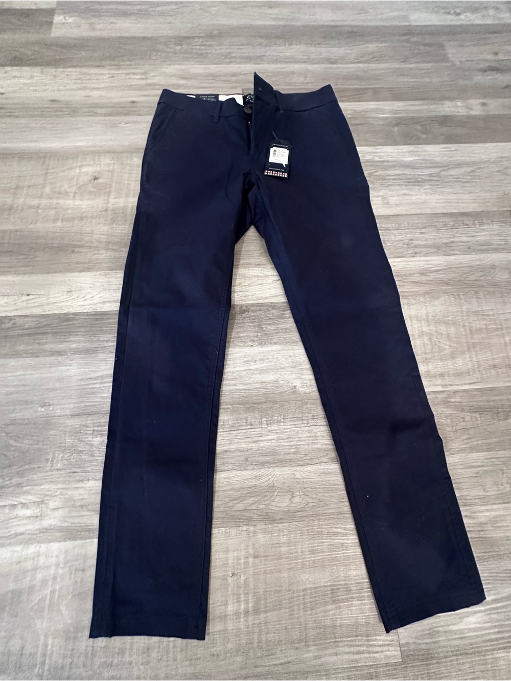Ben Sherman Navy Stretch Slim-Fit Chinos